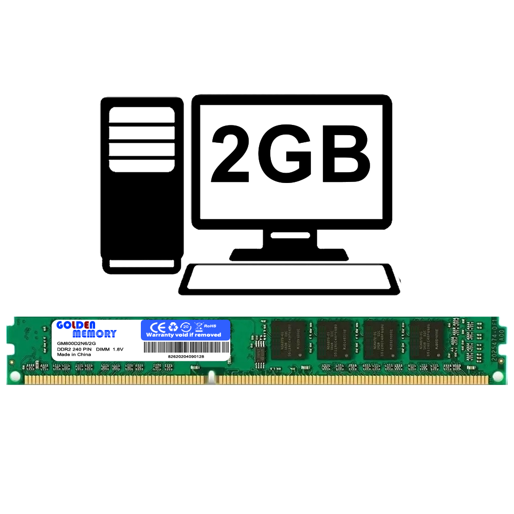 avance calendario hogar MEMORIA RAM DDR2 2GB / 800MHZ / PC-6400 / DIMM / GOLDEN / PC –  MecaTechnology