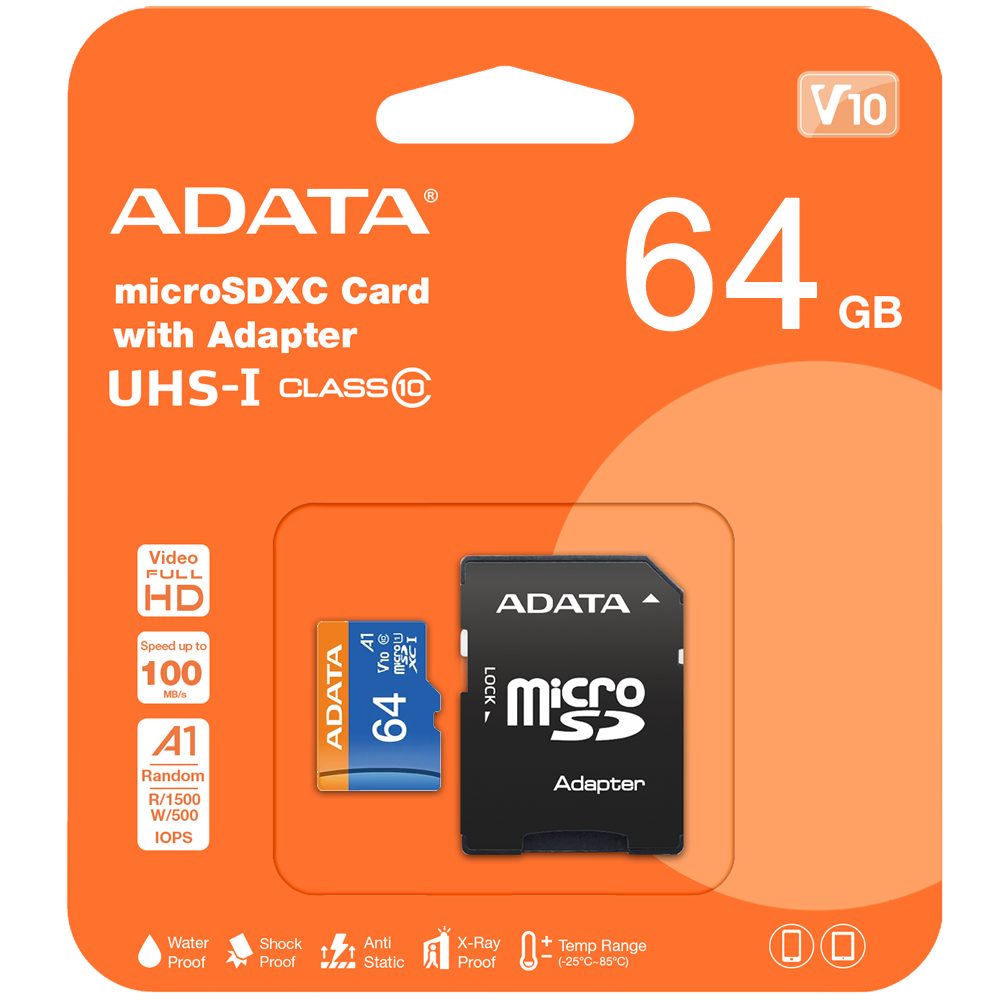 MEMORIA MICRO SD 64GB NARANJA 1 CLASE 10 PRINCIPAL.fw