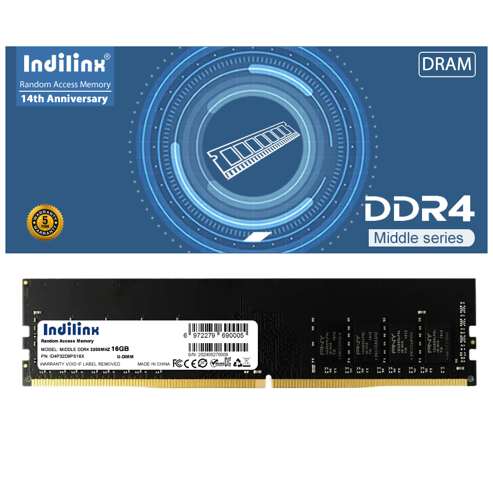 MEMORIA RAM INDILINX DDR4 16GB 3200MHZ 13 ANIVERSARIO UDIMM PC PRINCIPAL.fw